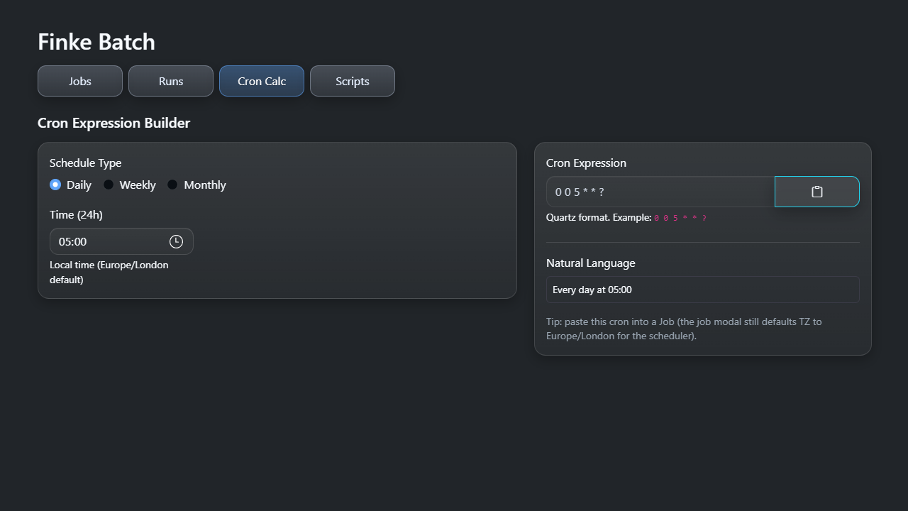 Cron Builder